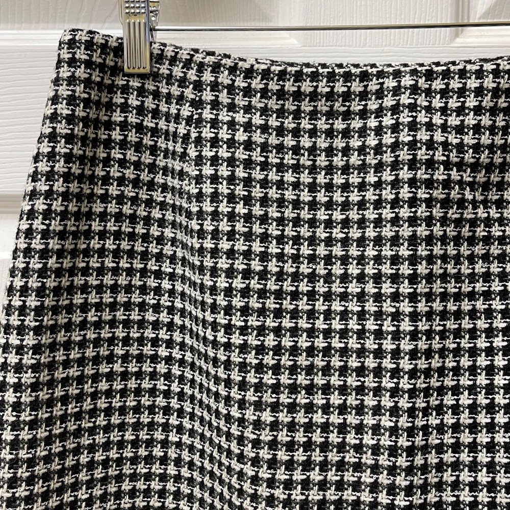 Vintage‎ Skirt Women 14 Houndstooth Wool Blend Preppy Academia Schoolgirl